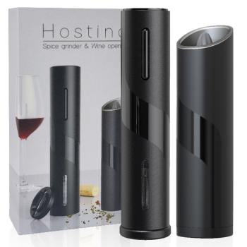 KR6740 • הוסטינג <br> סט מטחנה ופותחן יין חשמלי