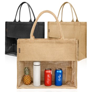 GB551 • סרין <br> תיק יוטה בשילוב PVC