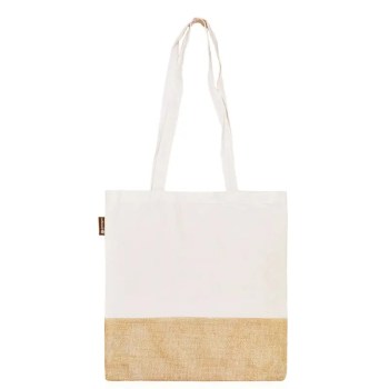 GB860 • טבע <br> תיק כותנה בשילוב יוטה