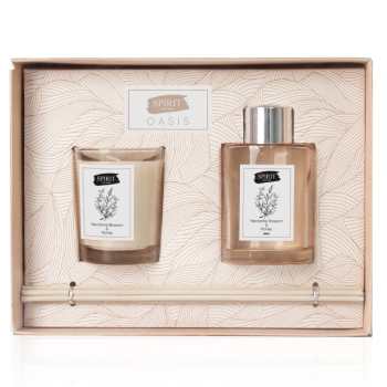 SP800 • אואזיס <br> סט מפיץ ריח ונר